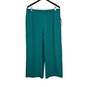 Athleta Echo Wide Leg Crop Pants Women’s Size 16 Emerald Green NWT 586942